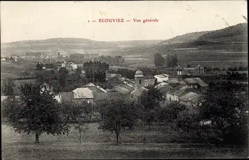 Ak Écouviez Meuse, Vue generale