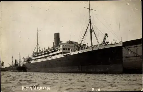 Foto Ak Paquebot Orbita, Dampfschiff, Pacific Steam Navigation