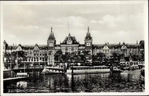 Ak Amsterdam Nordholland Niederlande, Centraal Station