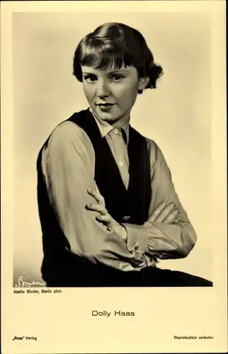 Ak Schauspielerin Dolly Haas, Portrait, Ross Verlag 9231/2