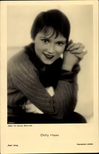 Ak Schauspielerin Dolly Haas, Portrait