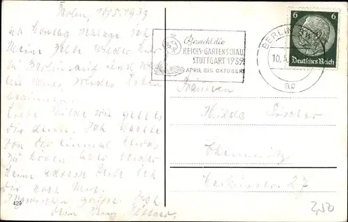 Ak Berlin Mitte, Unter den Linden, Blick zum Brandenburger Tor, Autos