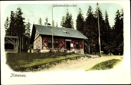 Ak Ilmenau in Thüringen, Gabelbachhäuschen