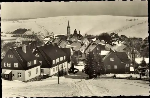 Ak Oberwiesenthal im Erzgebirge, Teilansicht, Winter