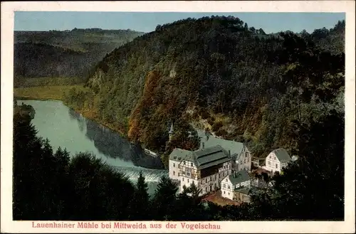 Ak Lauenhain Mittweida in Sachsen, Lauenhainer Mühle, Talblick