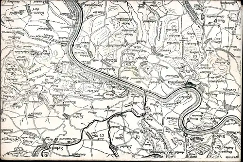 Ak Königstein an der Elbe Sächsische Schweiz, Festung, Kirche, Teilansicht, Dampfer, Landkarte