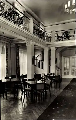 Ak Bad Brambach im Vogtland, Staatliches Radiumbad, Vogtlandhaus, Leseraum