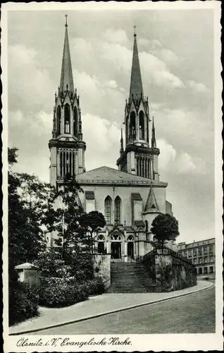 Ak Oelsnitz im Vogtland, Evangelische Kirche