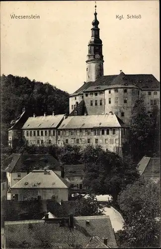 Ak Weesenstein im Müglitztal Sachsen, Schloss Weesenstein