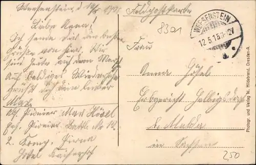 Ak Weesenstein im Müglitztal Sachsen, Schloss Weesenstein