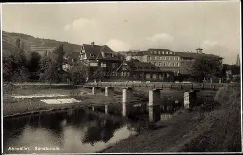 Ak Ahrweiler in Rheinland Pfalz, Sanatorium, Brücke