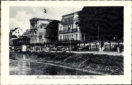 Ak Remagen Rhein, Hotel Fürstenberg (Caracciola), Uferpartie