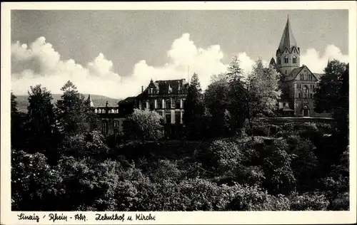 Ak Sinzig am Rhein, Zehnthof, Kirche