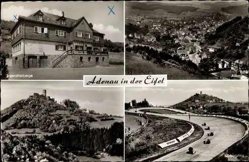 Ak Adenau in der Eifel, Jugendherberge, Panorama, Nürburgring