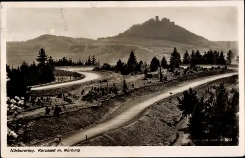 Ak Nürburg in der Eifel, Nürburgring, Karussell