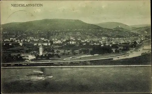 Ak Niederlahnstein Lahnstein am Rhein, Gesamtansicht