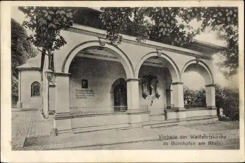 Ak Bornhofen am Rhein, Vorhalle der Wallfahrtskirche