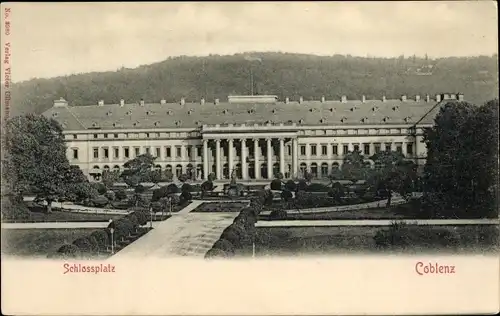 Ak Koblenz am Rhein, Schlossplatz