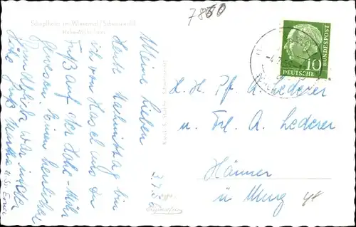 Ak Schopfheim in Baden, Hohe-Mähr-Turm