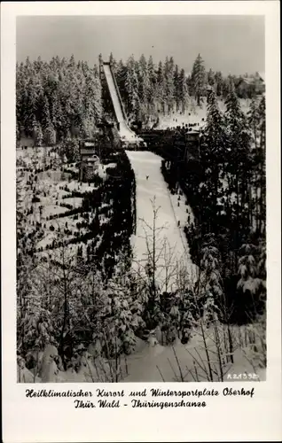 Ak Oberhof im Thüringer Wald, Thüringenschanze, Skispringen