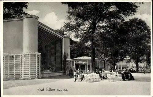 Ak Bad Elster im Vogtland, Badeplatz,  Carl Leger, Rundladen bei Musiktempel