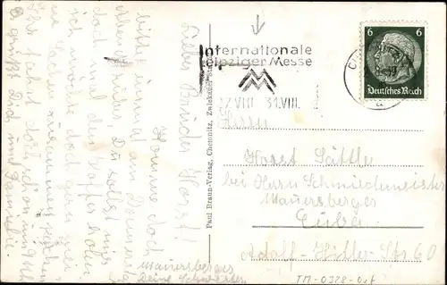 Ak Chemnitz in Sachsen, Brunnen am Schlossteich, Markt, Partie am Schlossteich, Stadtbad