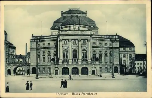 Ak Chemnitz in Sachsen, Neues Stadttheater