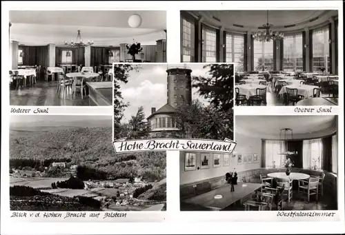 Ak Bilstein Lennestadt im Sauerland, Aussichtsturm, Hohe Bracht, Westfalenzimmer