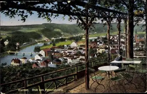 Ak Werden Essen im Ruhrgebiet, Blick vom Pastoratsberg