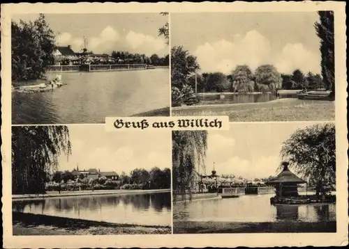 Ak Willich am Niederrhein, Teilansichten, Wasserpartie