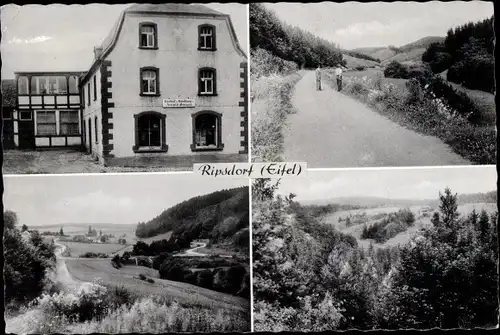 Ak Ripsdorf Blankenheim an der Ahr Eifel, Gasthof Peter Breuer, Ortsansicht