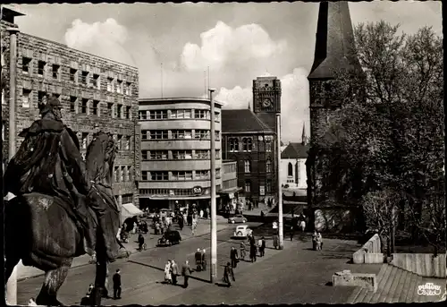 Ak Essen im Ruhrgebiet, Kettwigerstraße mit Münsterkirche