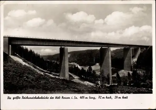 Ak Siebenlehn Großschirma in Sachsen, Reichsautobahnbrücke