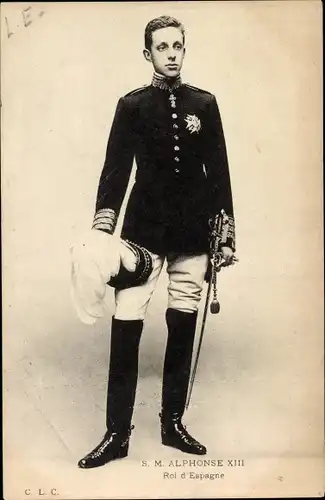 Ak Alfonso XIII, König Alfons 13. von Spanien