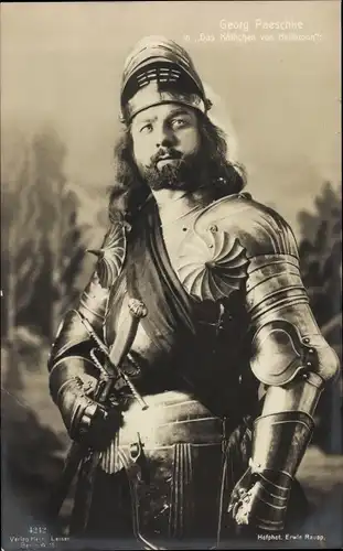 Ak Schauspieler Georg Paeschke in Das Kätchen von Heilbronn