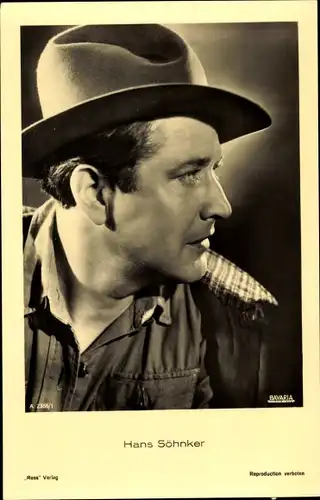 Ak Schauspieler Hans Söhnker, Portrait mit Hut