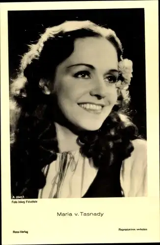 Ak Schauspielerin Maria von Tasnady, Portrait, Ross Verlag A 3340 1