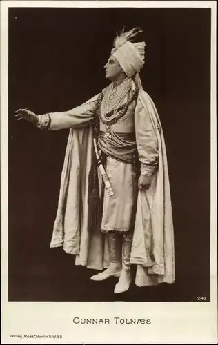 Ak Schauspieler Gunnar Tolnaes, Portrait, Die Lieblingsfrau des Maharadscha