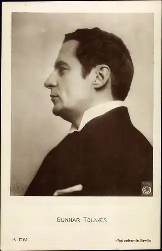 Ak Schauspieler Gunnar Tolnaes, Portrait