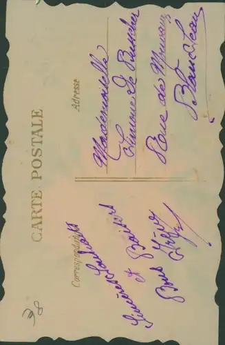 Zelluloid Ak Stoffblume, Blühende Blume, Vive Ste Catherine