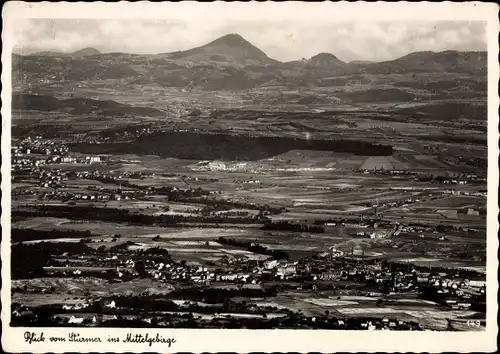 Ak Teplice Teplitz Region Aussig, Blick vom Stürmer ins Mittelgebirge