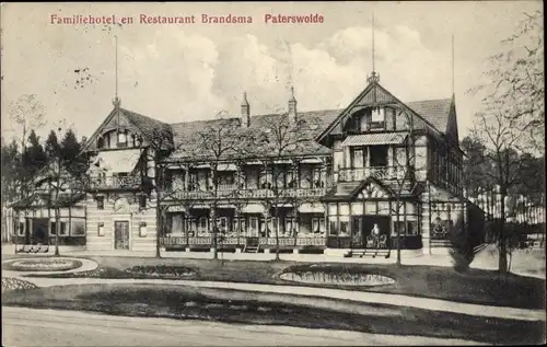 Ak Paterswolde Drenthe Niederlande, Familiehotel en Restaurant Brandsma