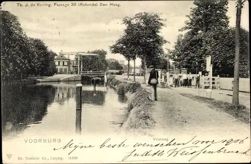 Ak Voorburg Südholland, Vlietweg