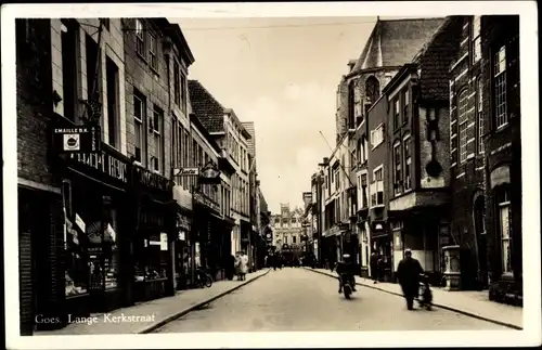 Ak Goes Zeeland Niederlande, Lange Kerkstraat