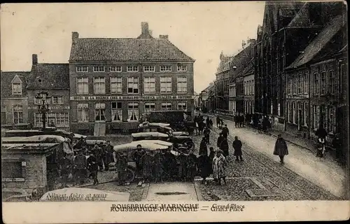 Ak Rousbrugge Haringhe Roesbrugge Haringe Flandern, Grande Place