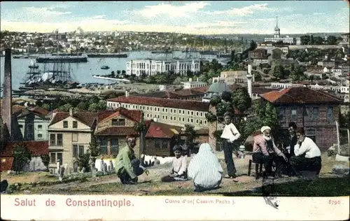 Ak Konstantinopel Istanbul Türkei, Corne d'Or, Cassim Pacha, Panorama vom Ort