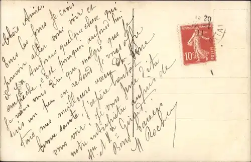 Ak Frau in einem Flugzeug, Fotomontage, un Baiser