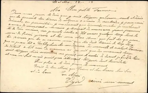 Ak L'Amour en Dirigeable, Soldat und Frau im Zeppelin, Stiefmütterchen