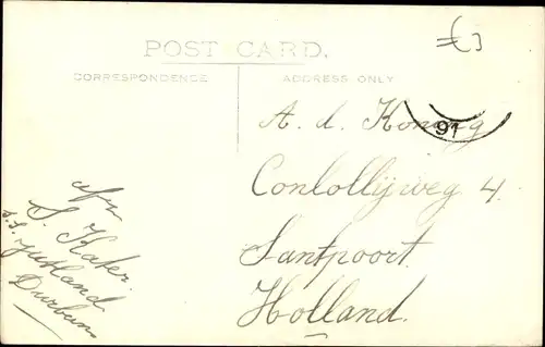 Foto Ak Durban Südafrika, Typical Ricksha Boy, Rikscha