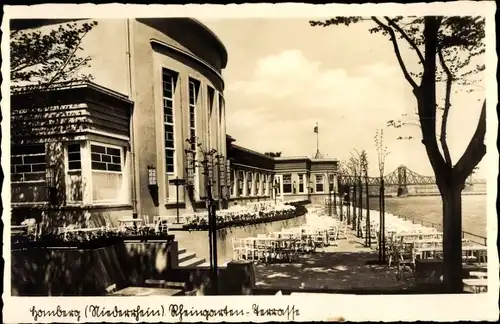 Ak Homberg Duisburg im Ruhrgebiet, Rheingarten Terrasse